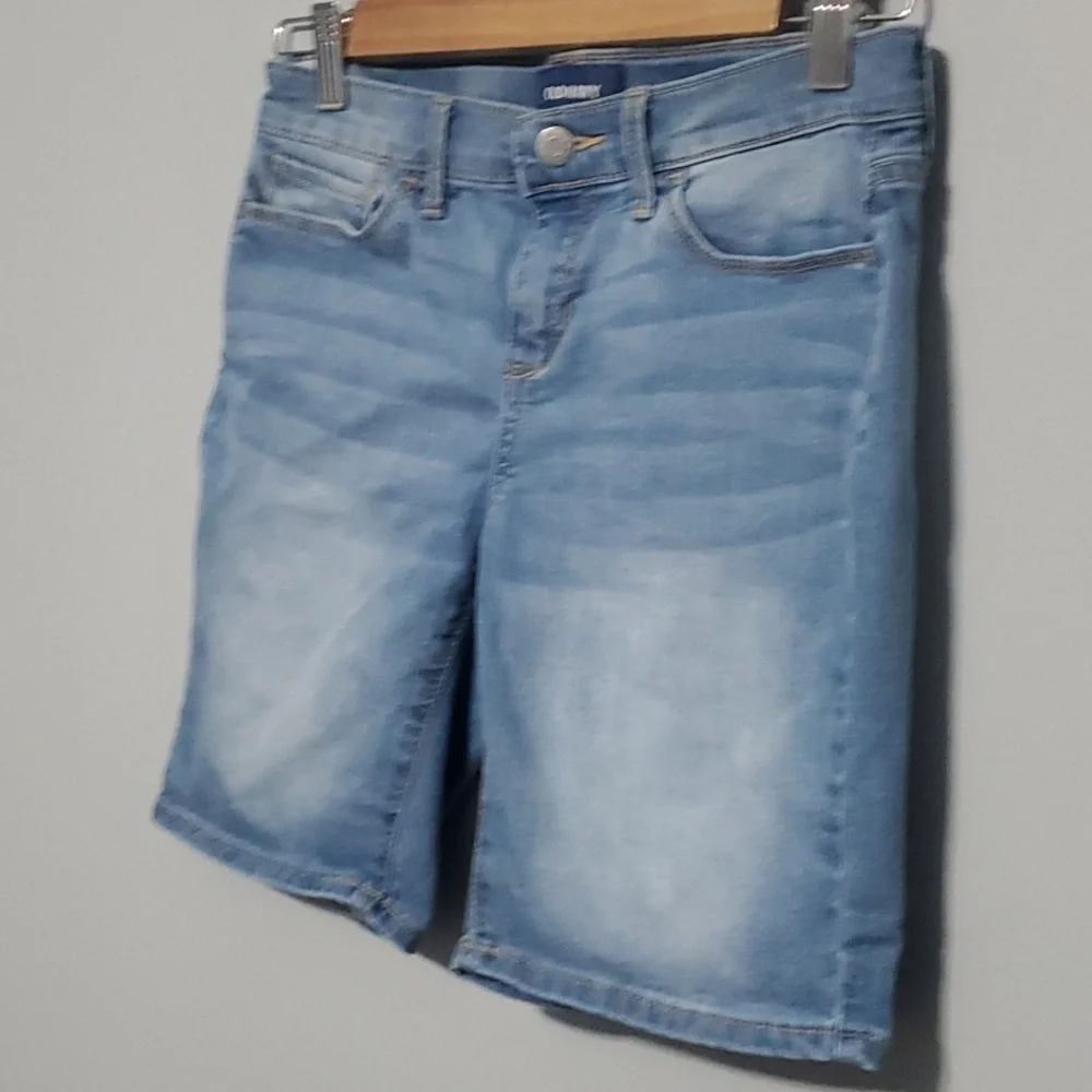 Old Navy Light Blue Denim Shorts Youth Girls Size‎ 14 Regular Adjustable Waist